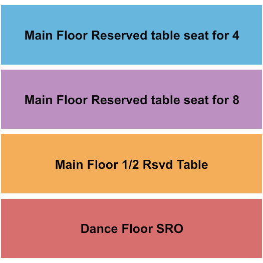 Madlife Stage & Studios Dance Floor/Rsvd Tables Seating Chart